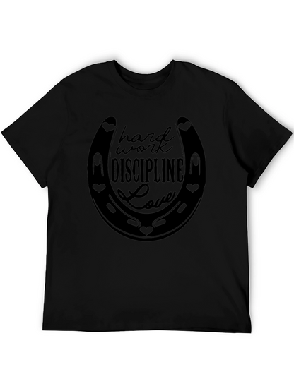 Hard Work Discipline Love Horseshoe Graphic Tee