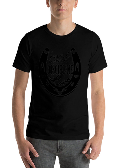 Hard Work Discipline Love Horseshoe Graphic Tee