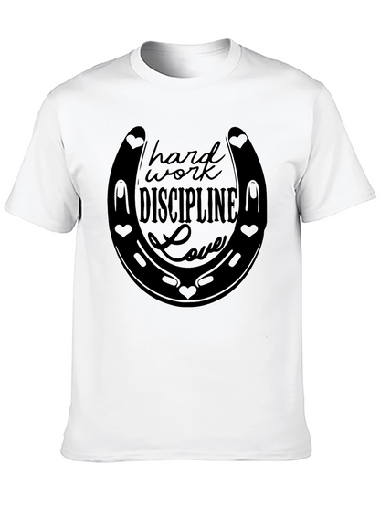 Hard Work Discipline Love Horseshoe Graphic Tee