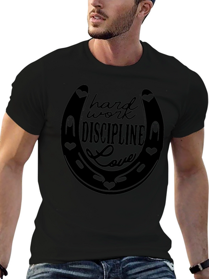 Hard Work Discipline Love Horseshoe Graphic Tee