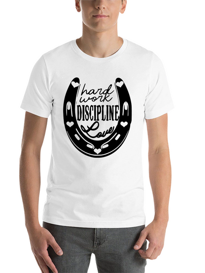 Hard Work Discipline Love Horseshoe Graphic Tee