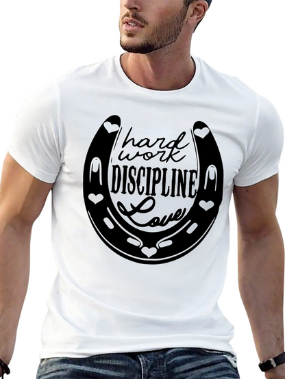 Hard Work Discipline Love Horseshoe Graphic Tee