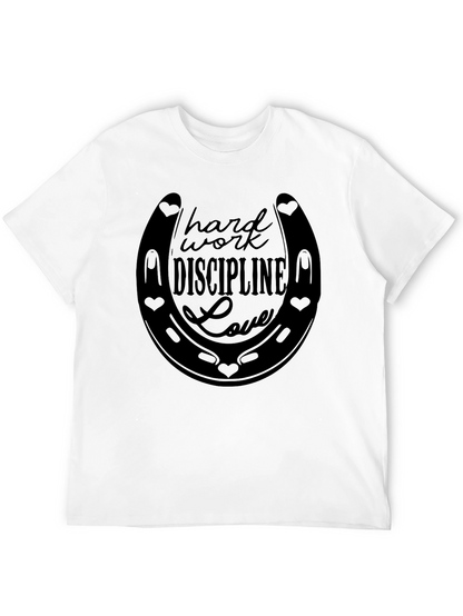 Hard Work Discipline Love Horseshoe Graphic Tee