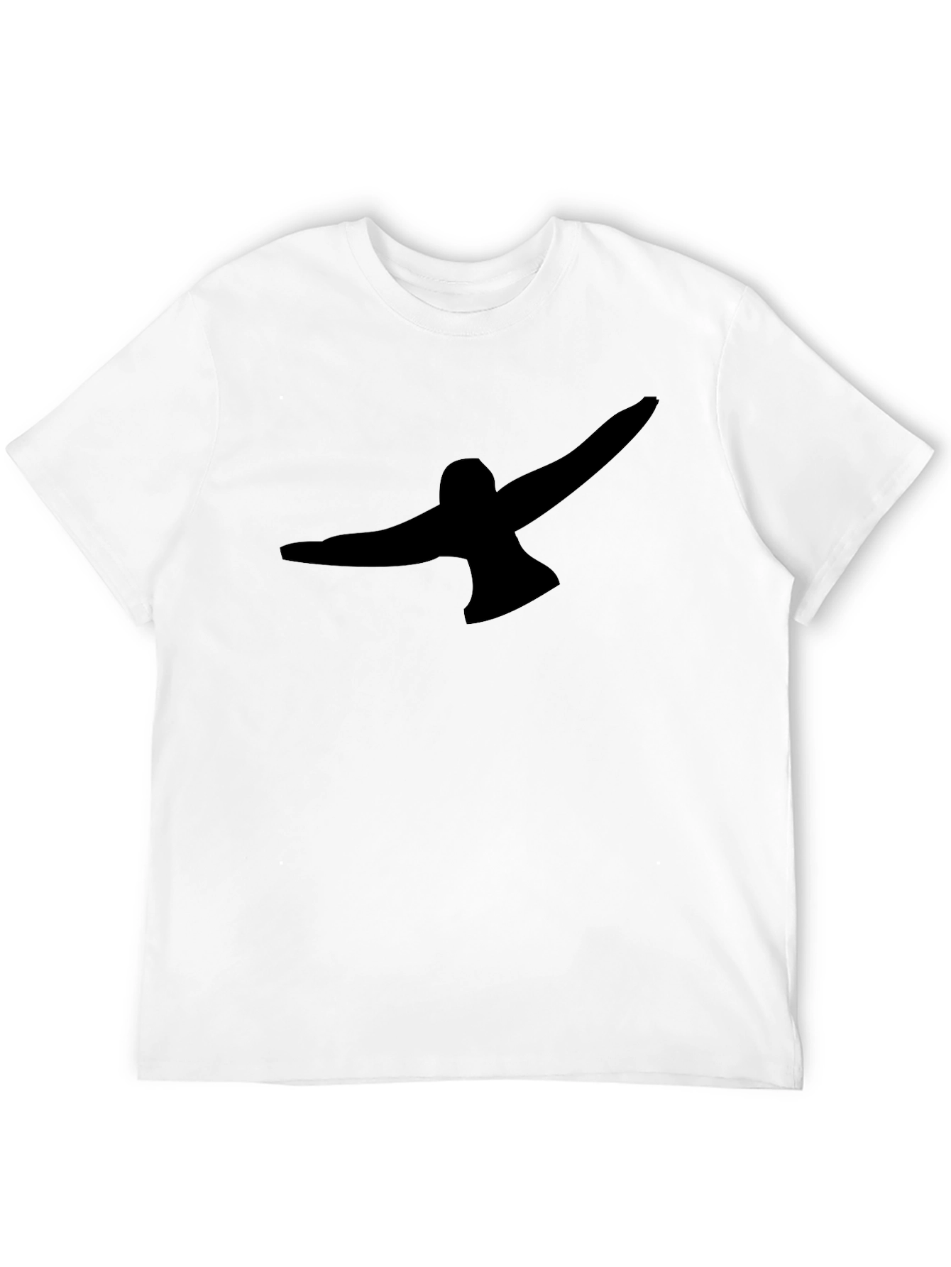 Black T-Shirt with Abstract Bird Graphic