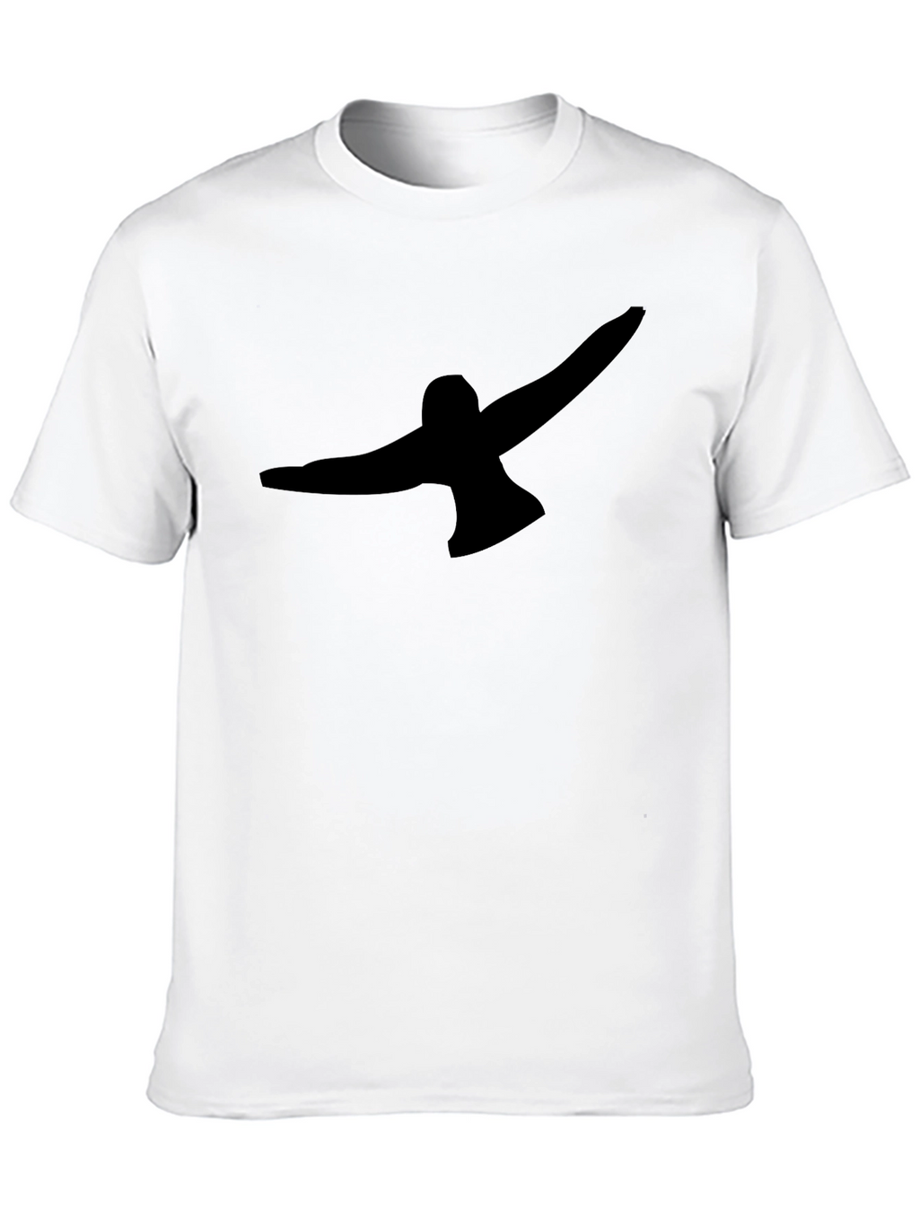 Black T-Shirt with Abstract Bird Graphic