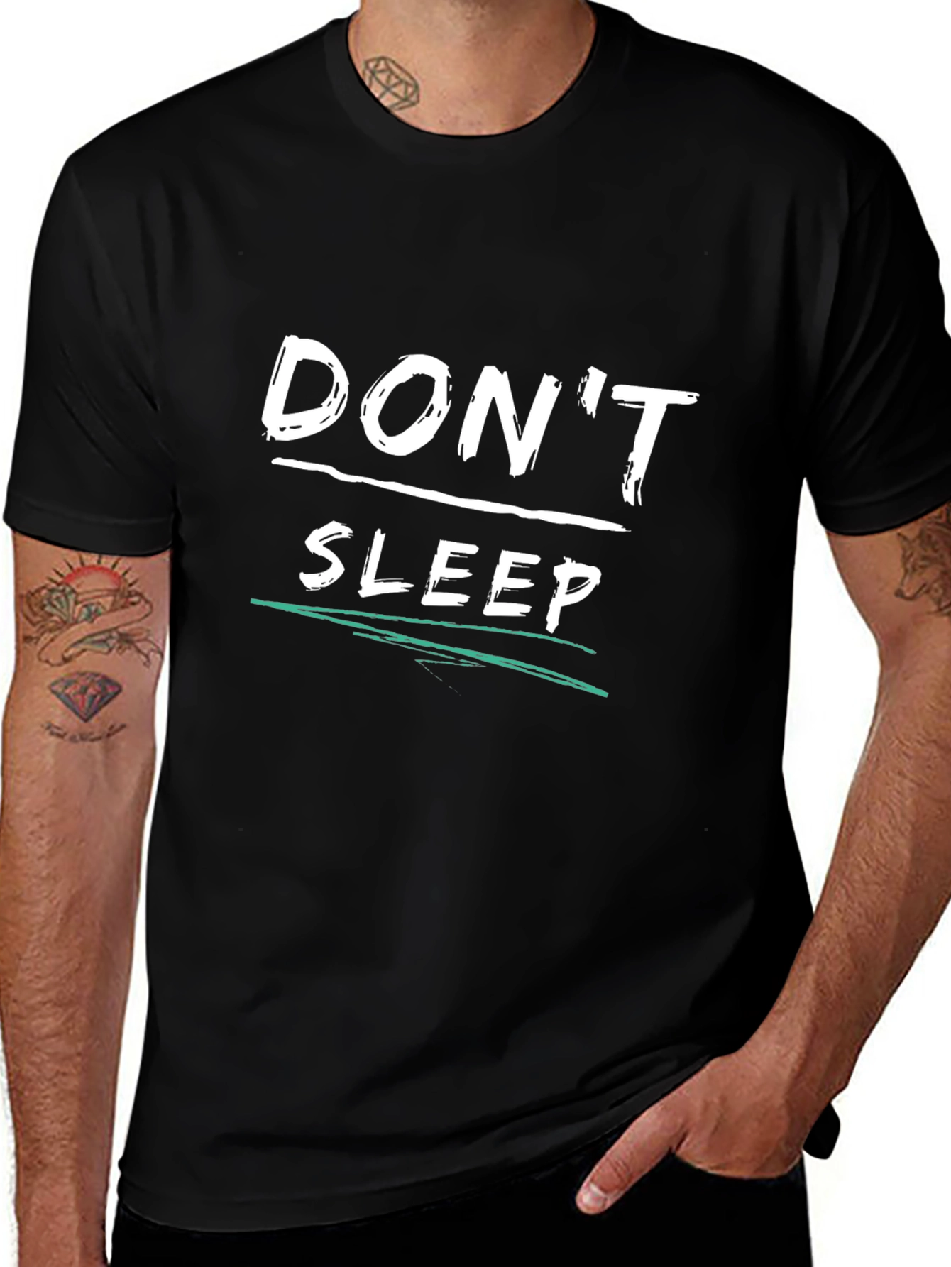 Dont Sleep Graphic T-Shirt - Black