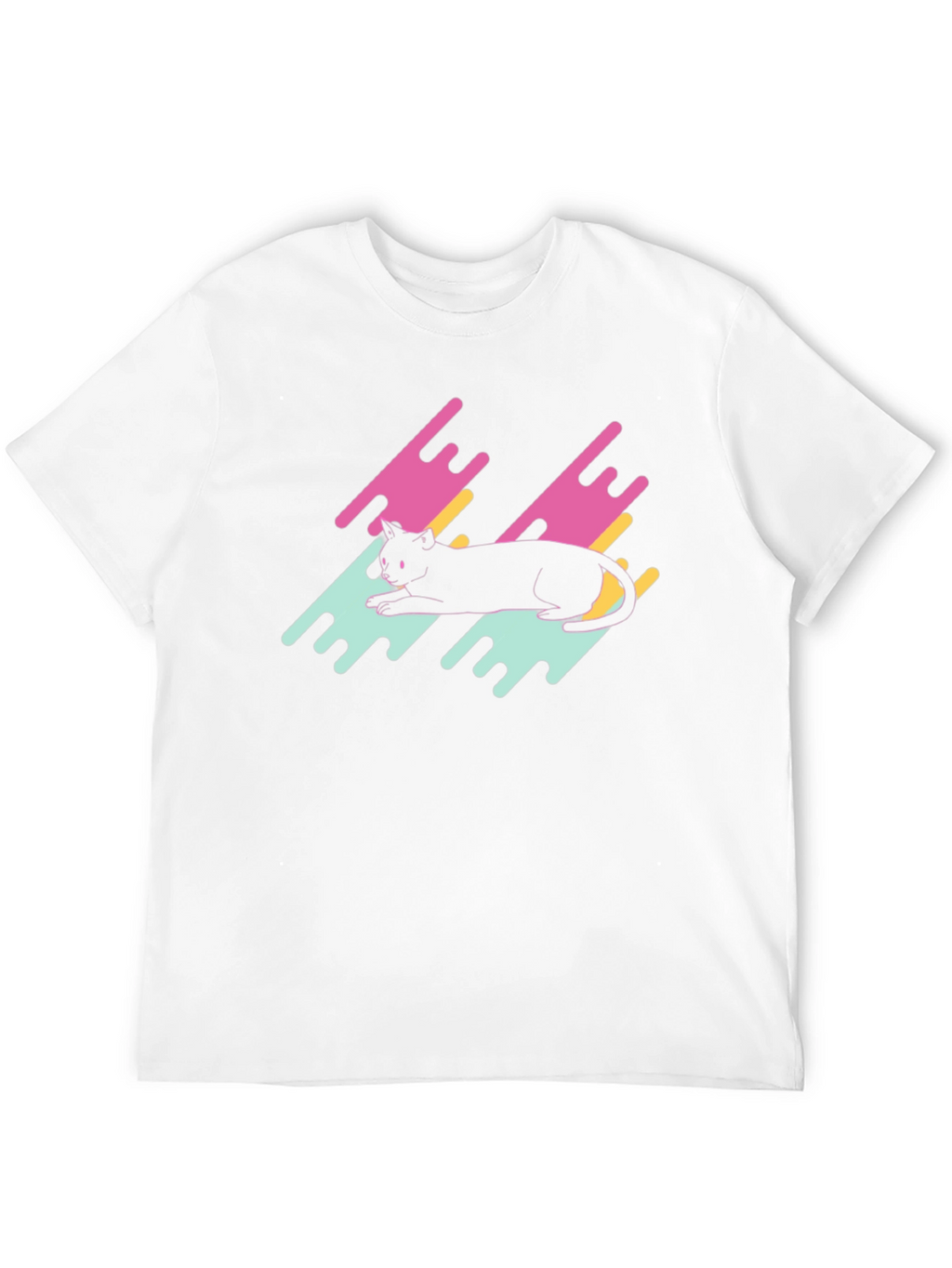 Retro Cat Graphic Tee - Black T-Shirt