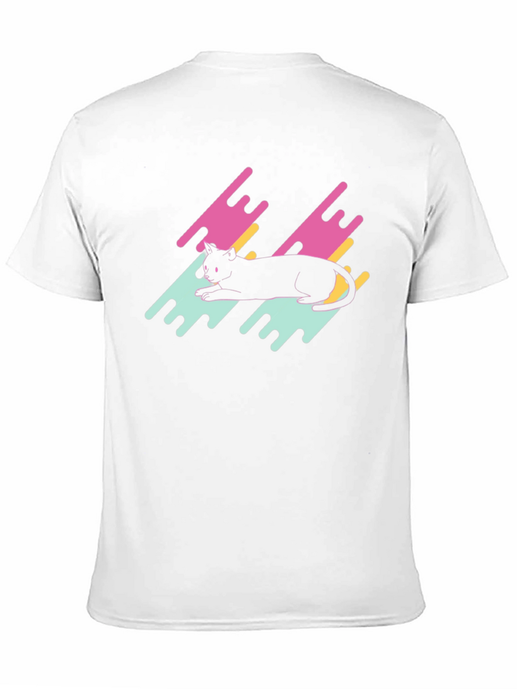 Retro Cat Graphic Tee - Black T-Shirt