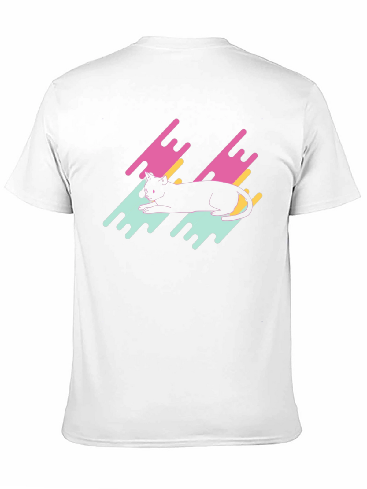 Retro Cat Graphic Tee - Black T-Shirt