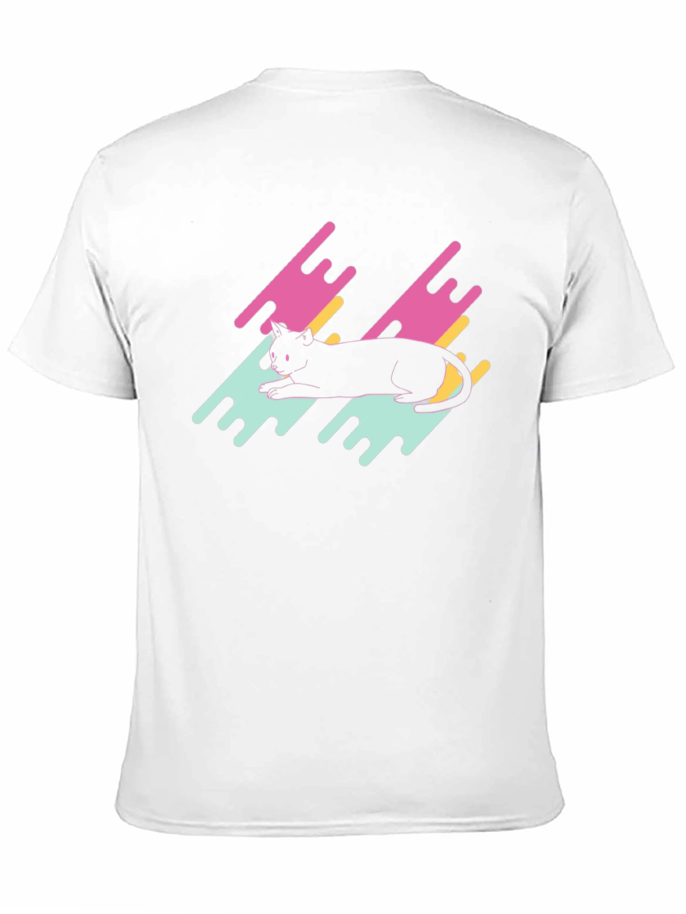 Retro Cat Graphic Tee - Black T-Shirt