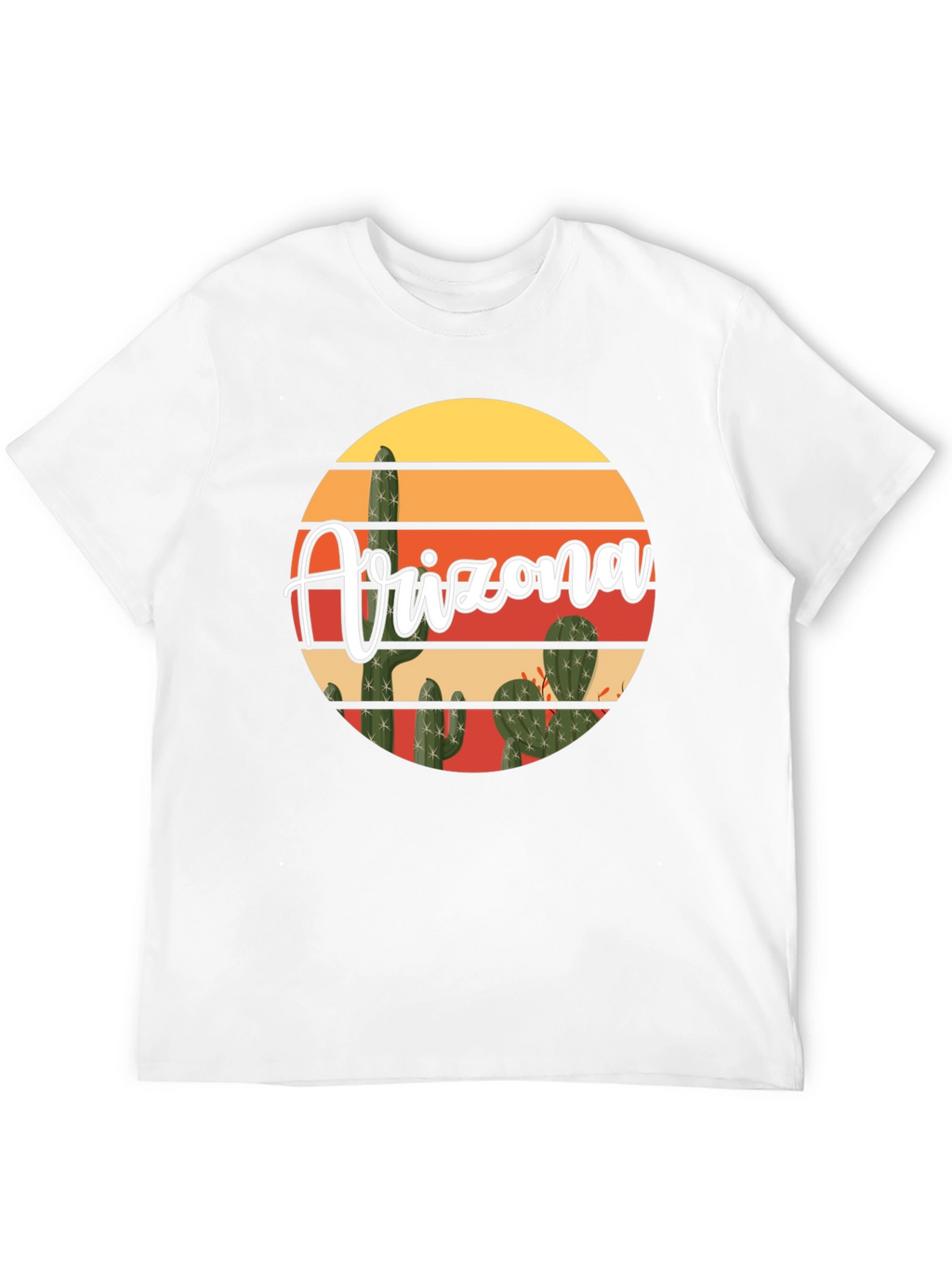 Arizona Cactus Graphic T-Shirt - Desert Sunset Design