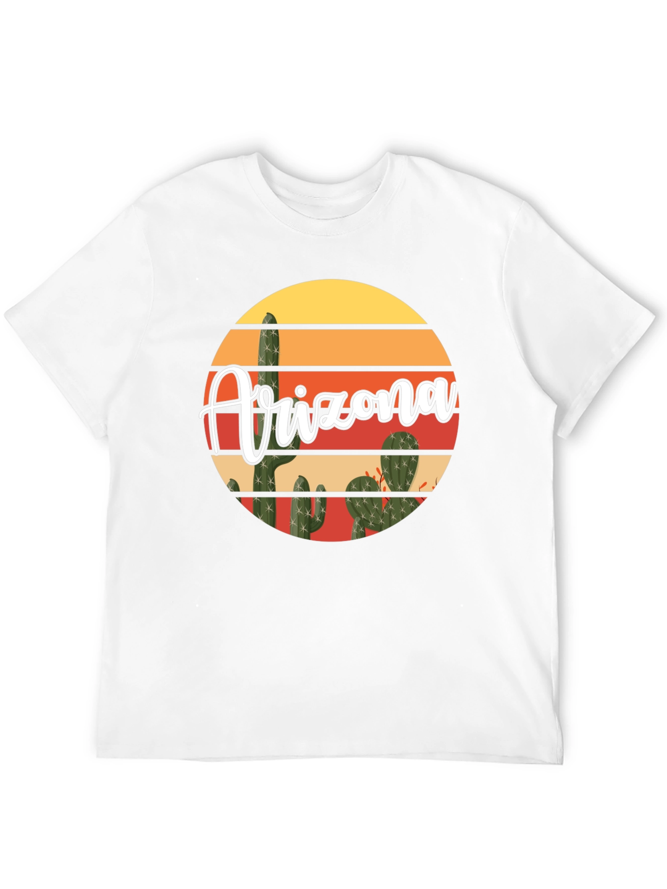 Arizona Cactus Graphic T-Shirt - Desert Sunset Design