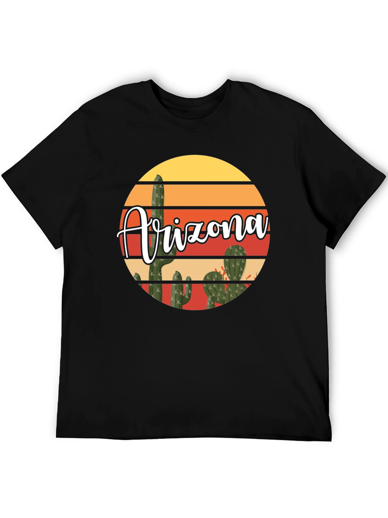 Arizona Cactus Graphic T-Shirt - Desert Sunset Design