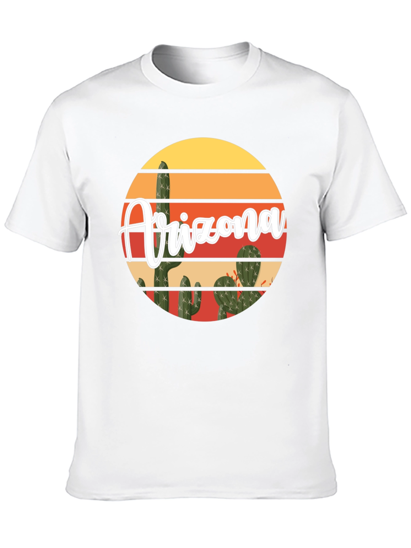 Arizona Cactus Graphic T-Shirt - Desert Sunset Design