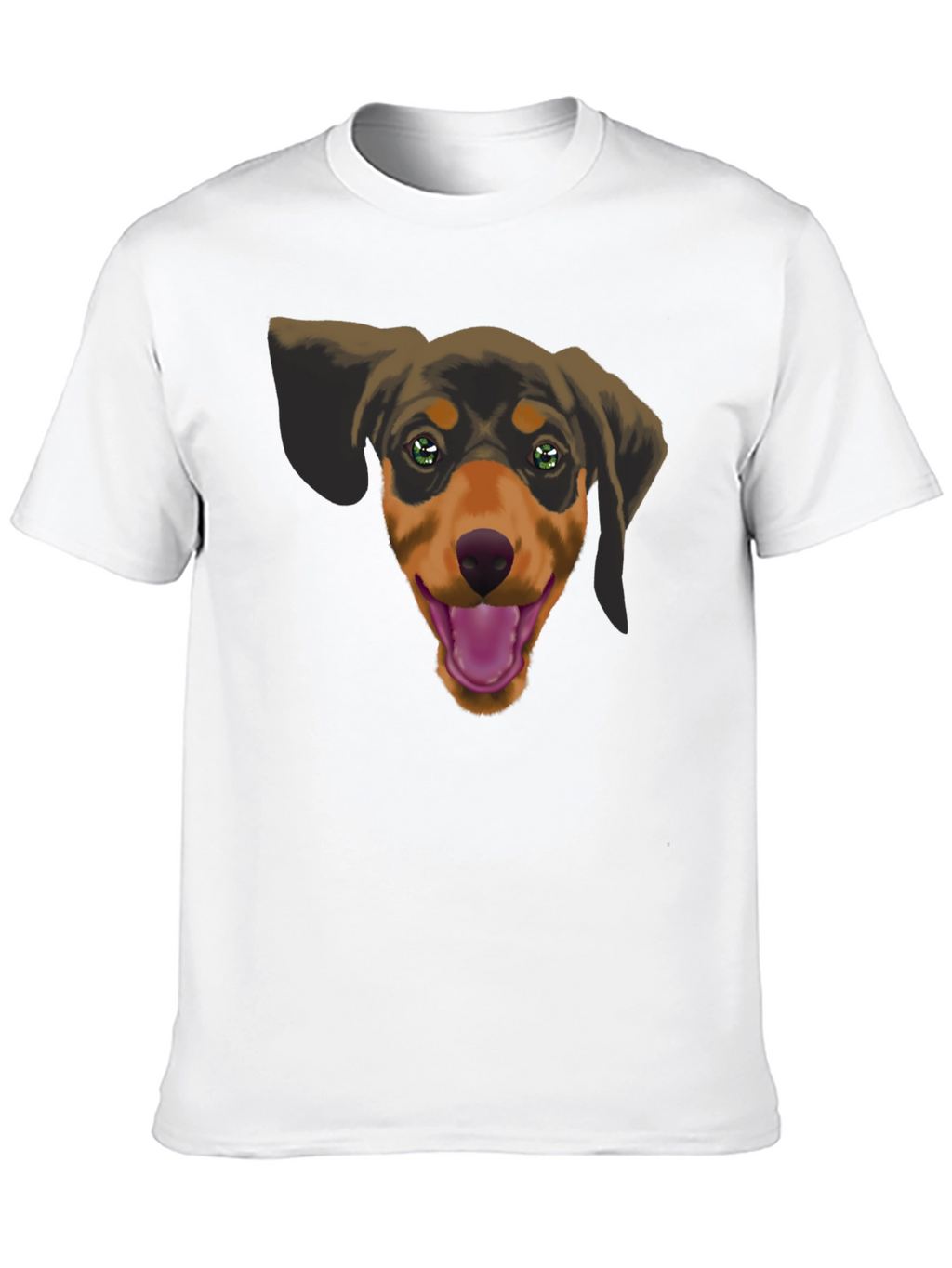 Dachshund Dog Graphic Tee - Black Cotton Casual Shirt