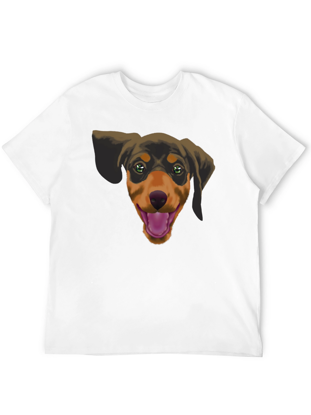 Dachshund Dog Graphic Tee - Black Cotton Casual Shirt