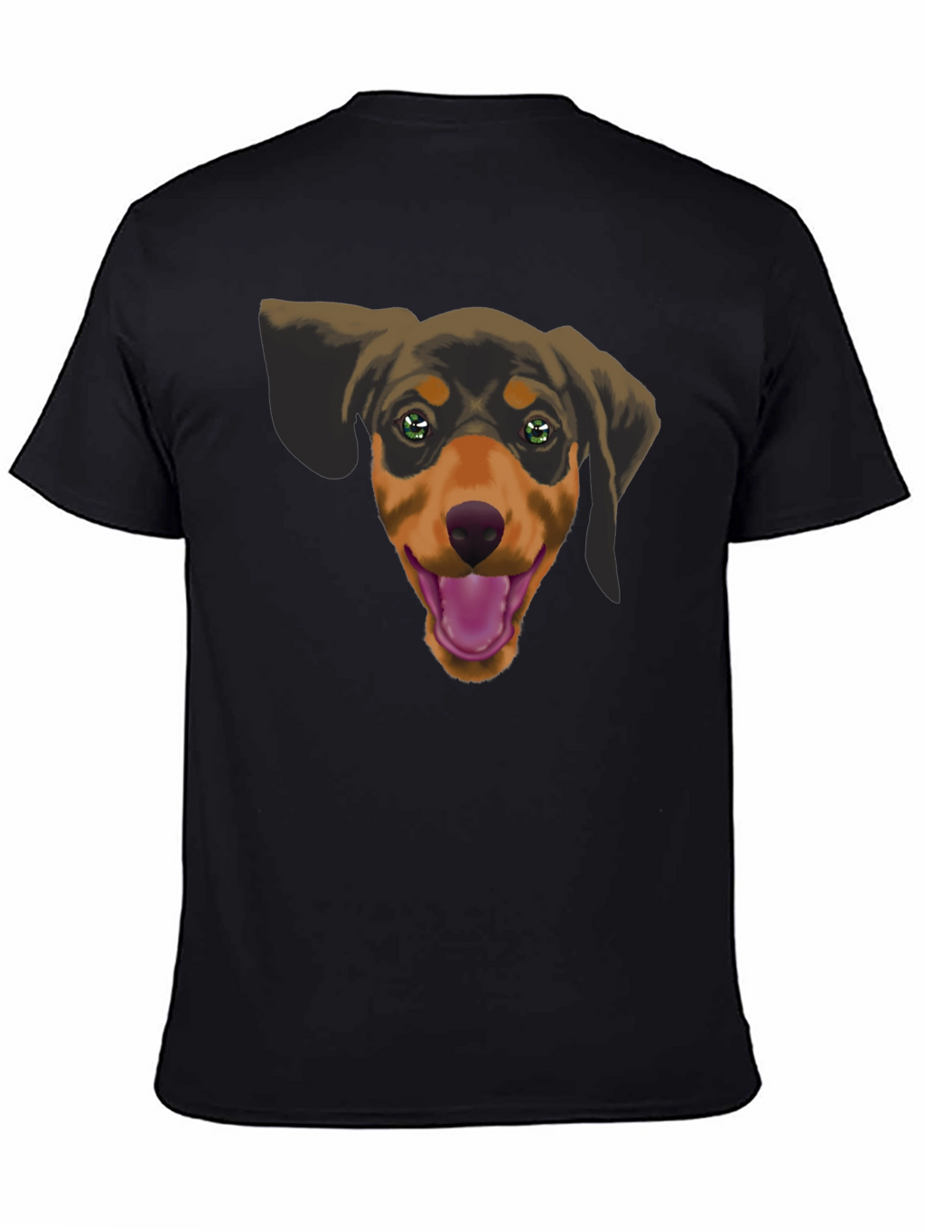Dachshund Dog Graphic Tee - Black Cotton Casual Shirt