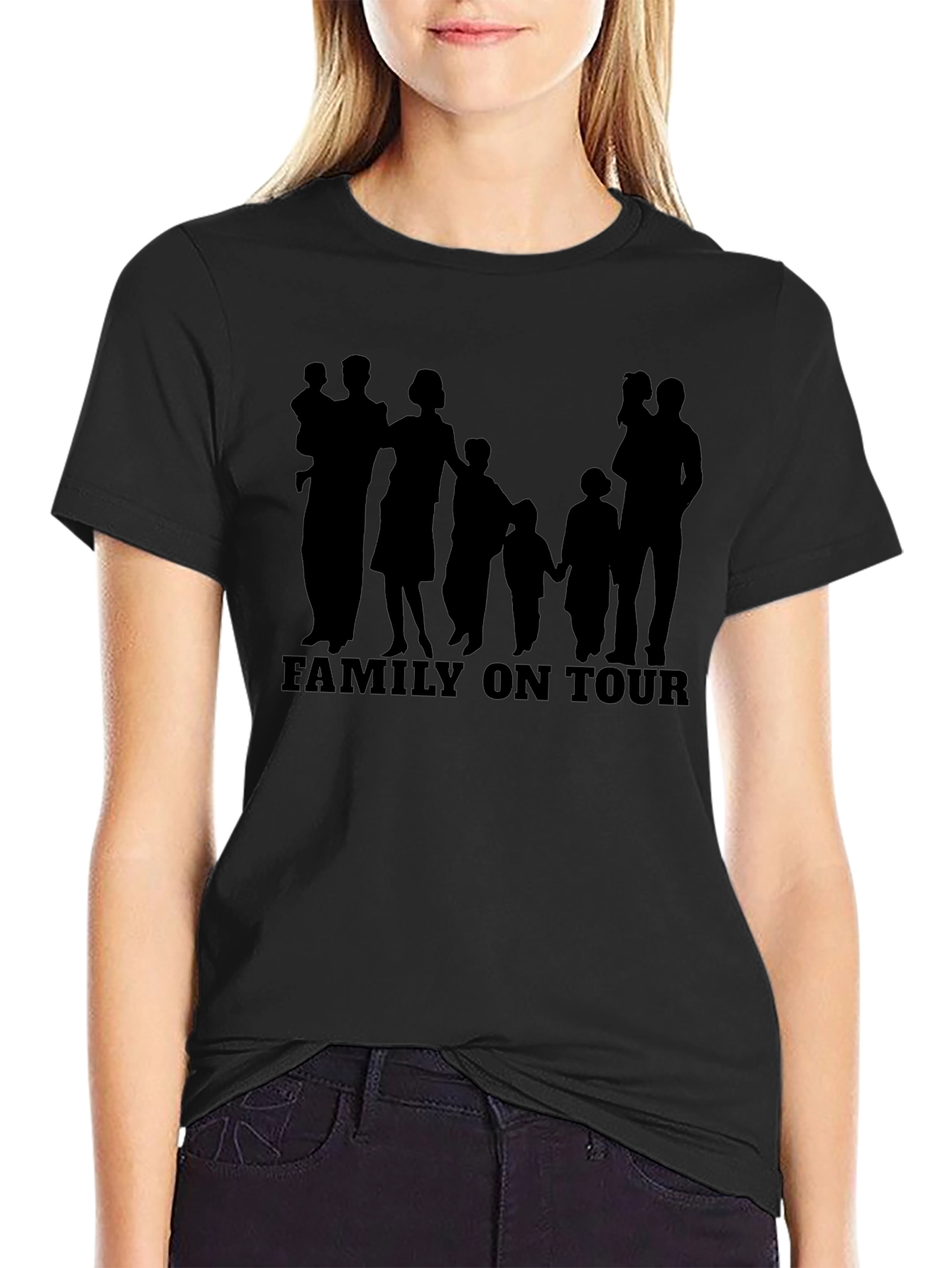 Family On Tour Graphic T-Shirt - Stylish Black Tee