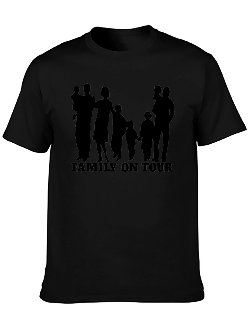 Family On Tour Graphic T-Shirt - Stylish Black Tee
