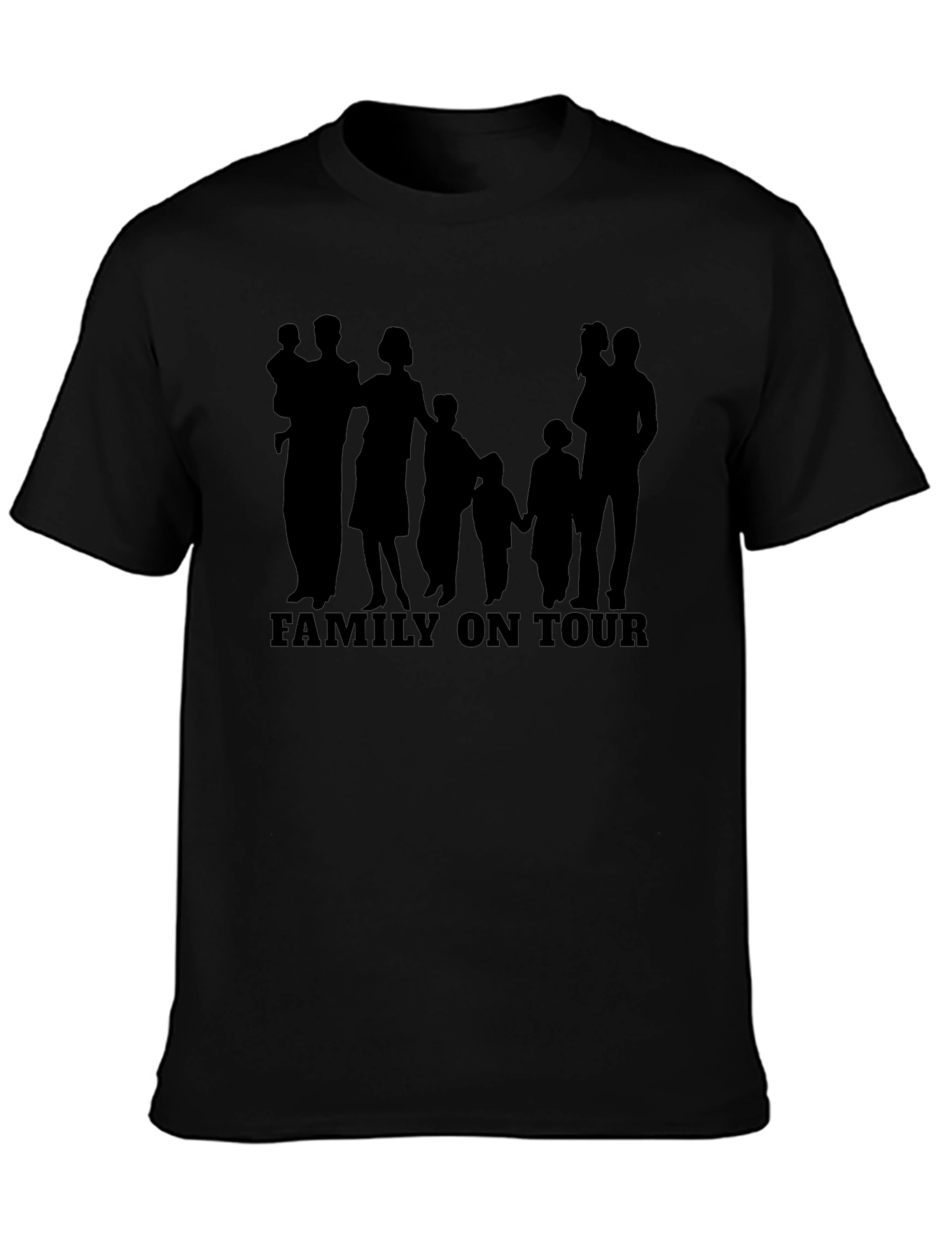 Family On Tour Graphic T-Shirt - Stylish Black Tee