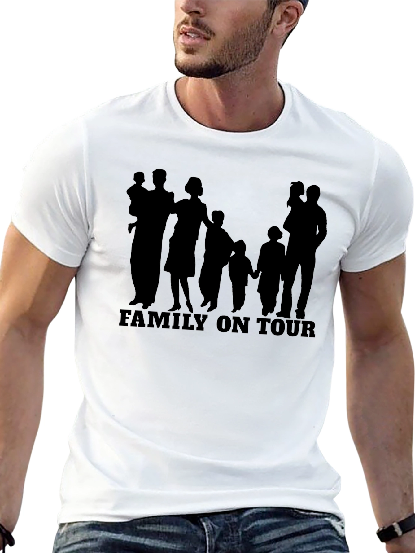 Family On Tour Graphic T-Shirt - Stylish Black Tee