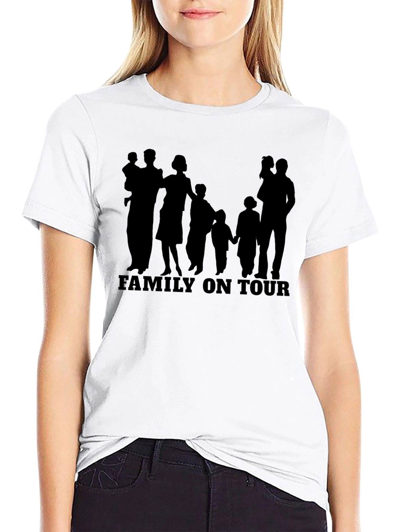 Family On Tour Graphic T-Shirt - Stylish Black Tee