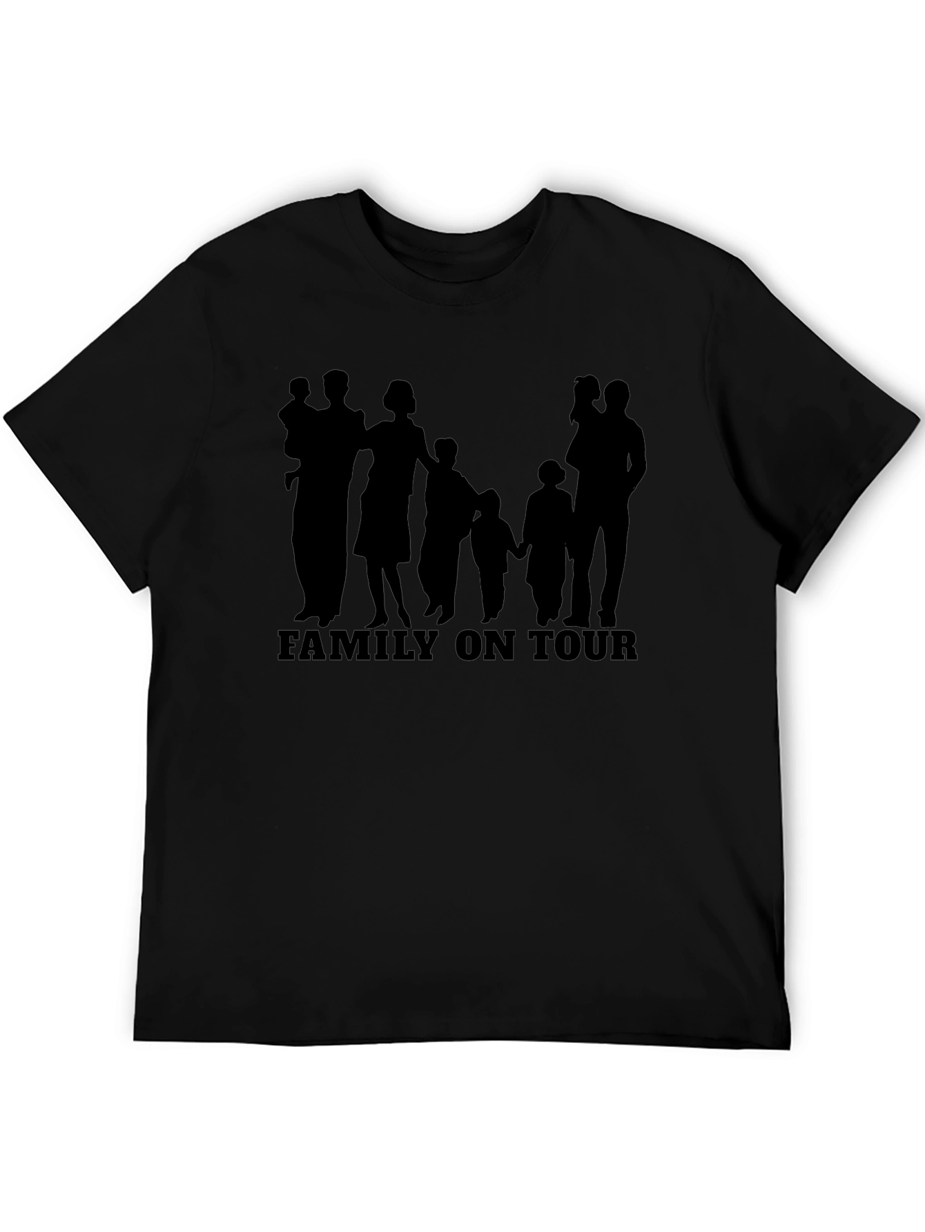 Family On Tour Graphic T-Shirt - Stylish Black Tee