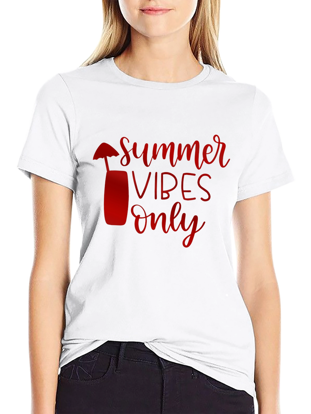 Summer Vibes Only Black Tee