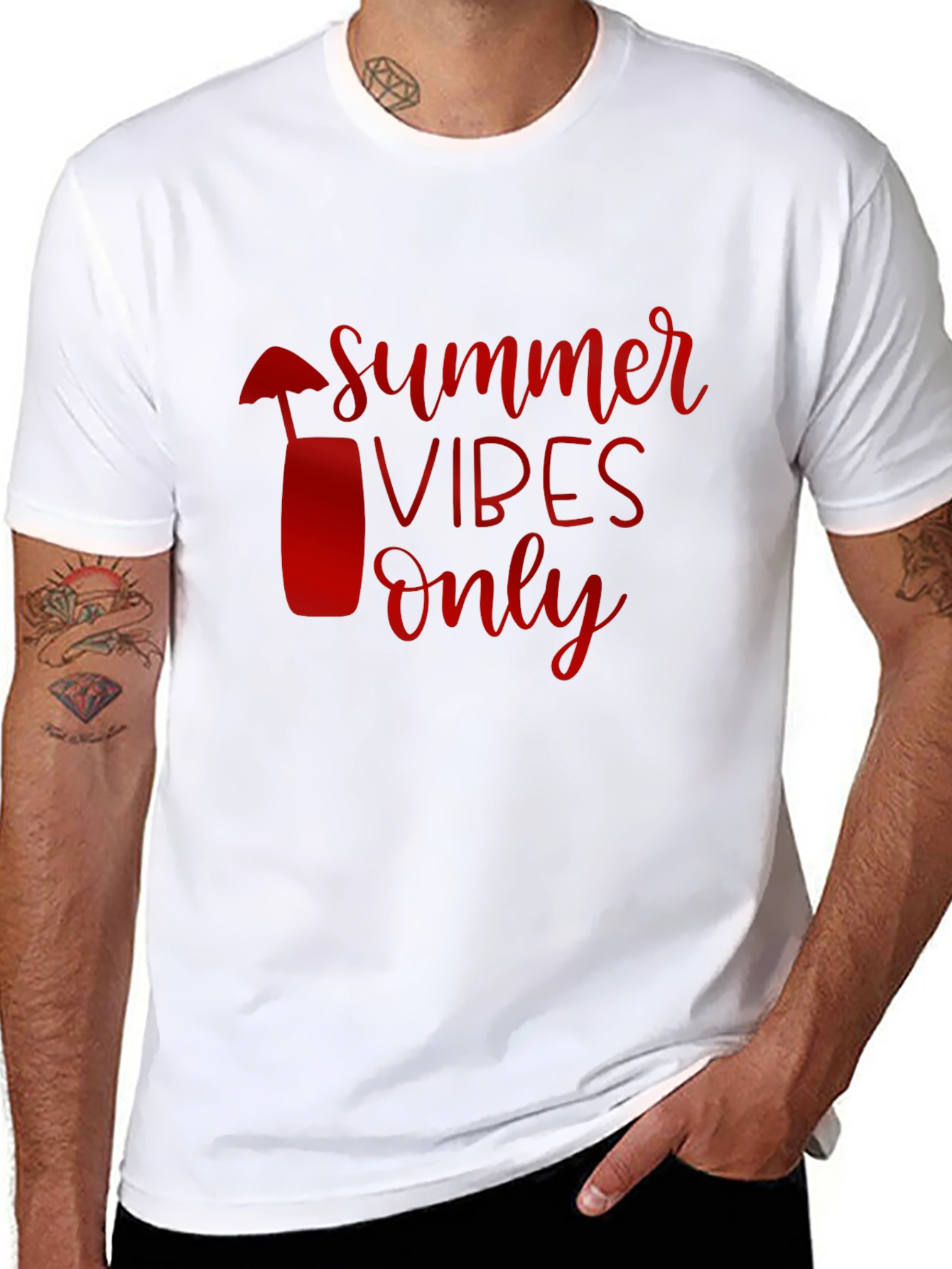 Summer Vibes Only Black Tee