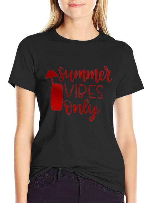 Summer Vibes Only Black Tee
