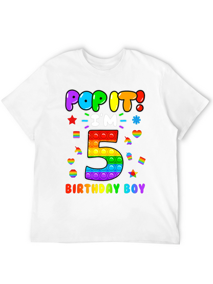 Pop It Birthday Boy 5 T-Shirt