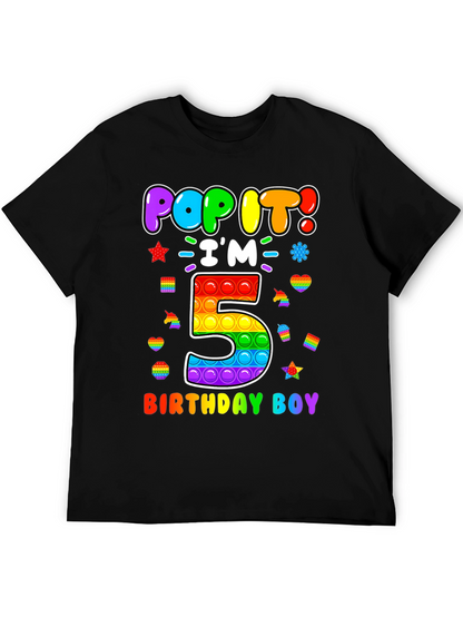Pop It Birthday Boy 5 T-Shirt