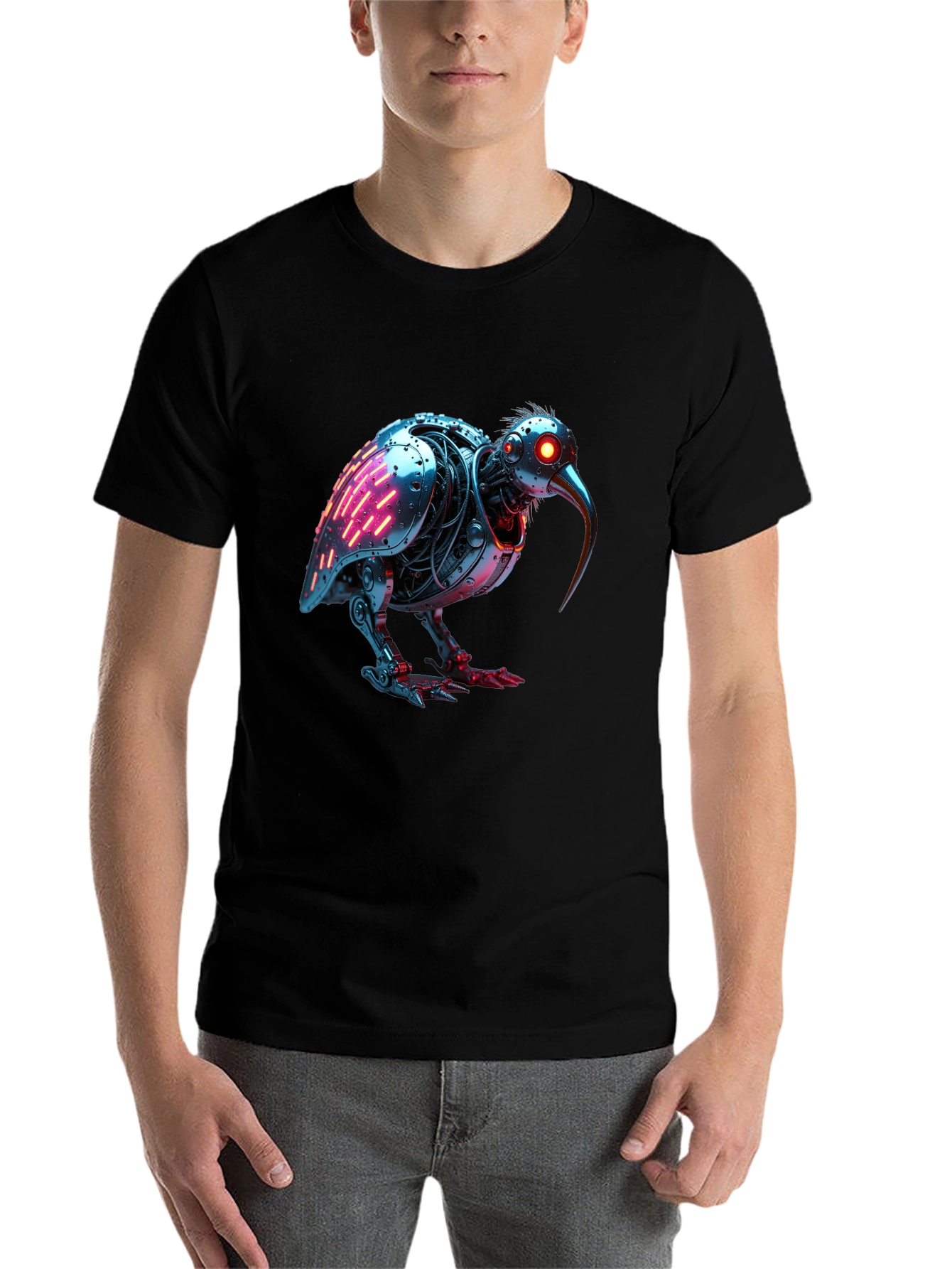 Robotic Kiwi Bird Graphic Tee