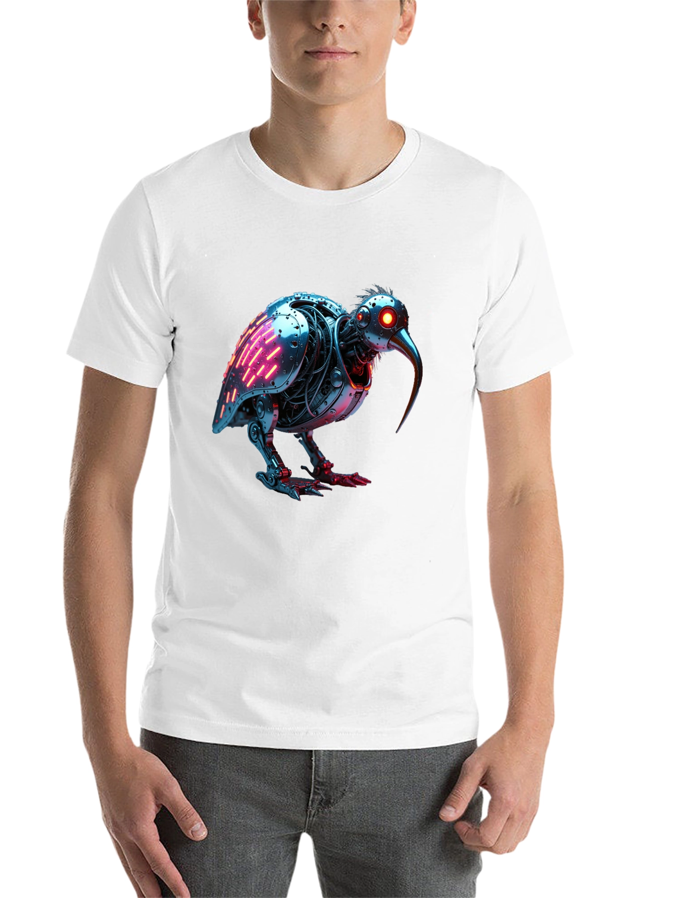 Robotic Kiwi Bird Graphic Tee