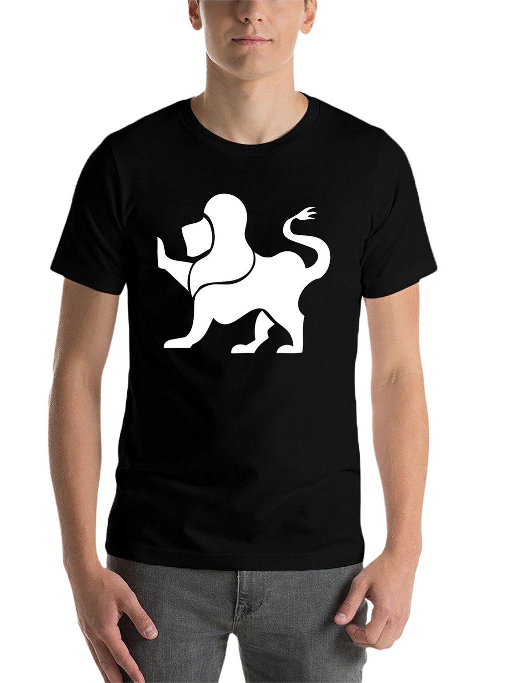 Lion Graphic Tee - Modern Black T-Shirt