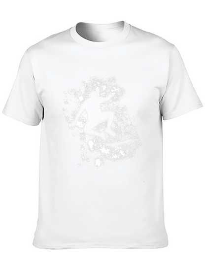 Skateboarding Silhouette Graphic Tee - Black