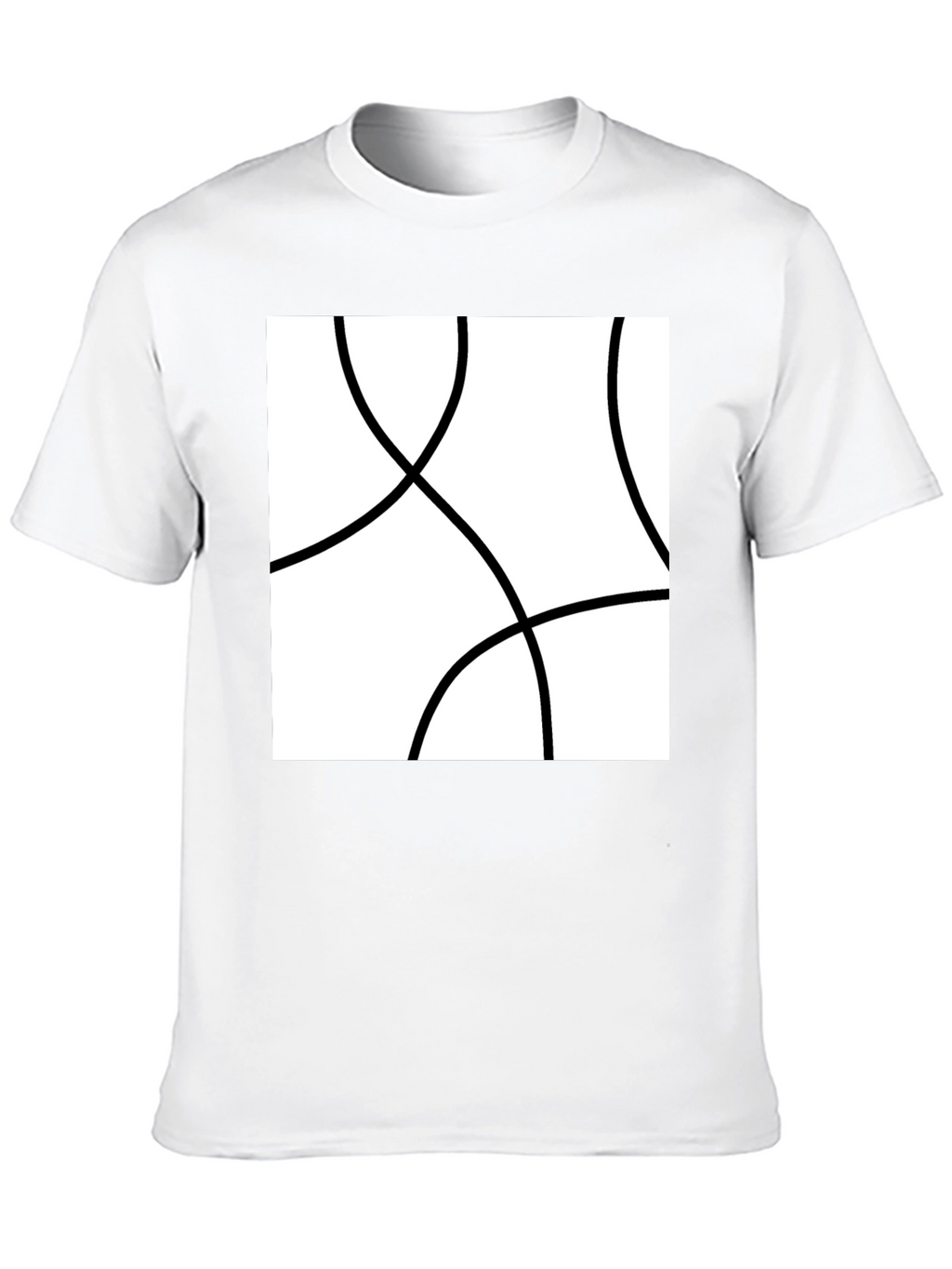 Abstract Circle Graphic Tee - Modern Black T-Shirt