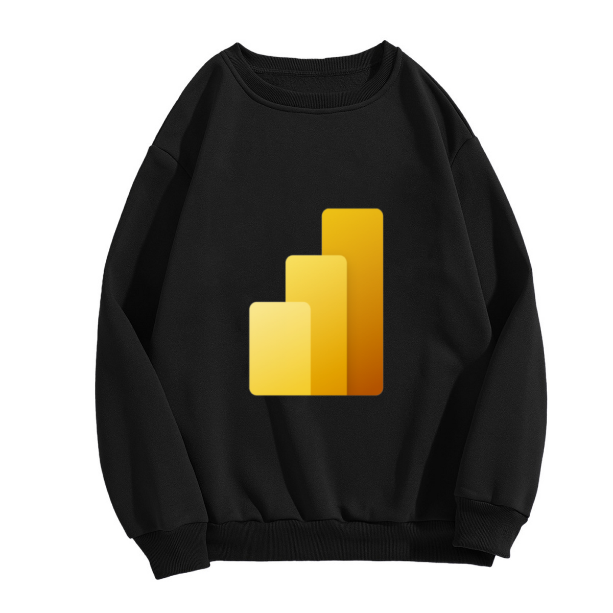 Rising Bar Chart Gradient Crewneck Sweatshirt, Growth Trend Minimalist Pullover, Business Gift