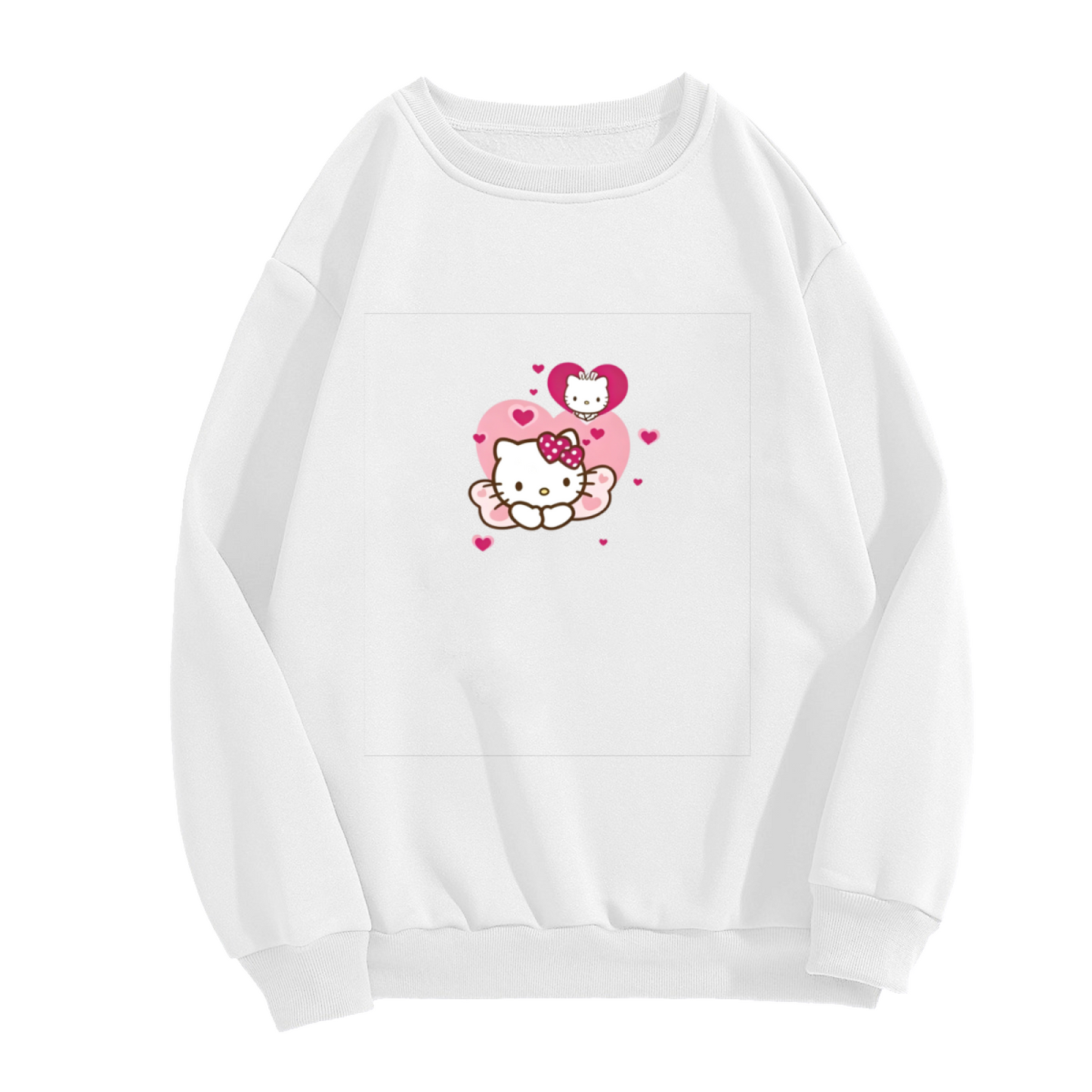 Angel?Wing Heart?Theme Hello Kitty Lovely Crewneck Sweatshirt