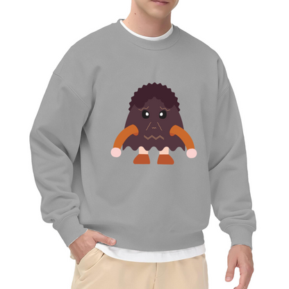 Weird Little Creature Crewneck Sweatshirt - Quirky Cartoon Monster Pullover, Oddball Art Streetwear, Funny Strange Graphic