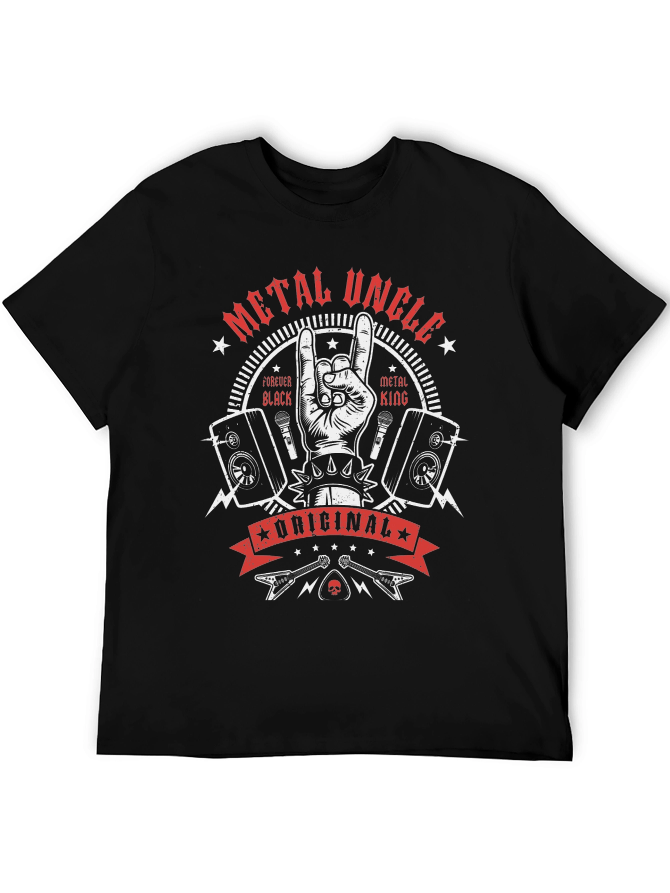 Metal Uncle Graphic Tee - Rock & Roll Fan T-Shirt