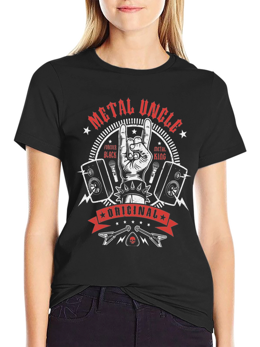 Metal Uncle Graphic Tee - Rock & Roll Fan T-Shirt