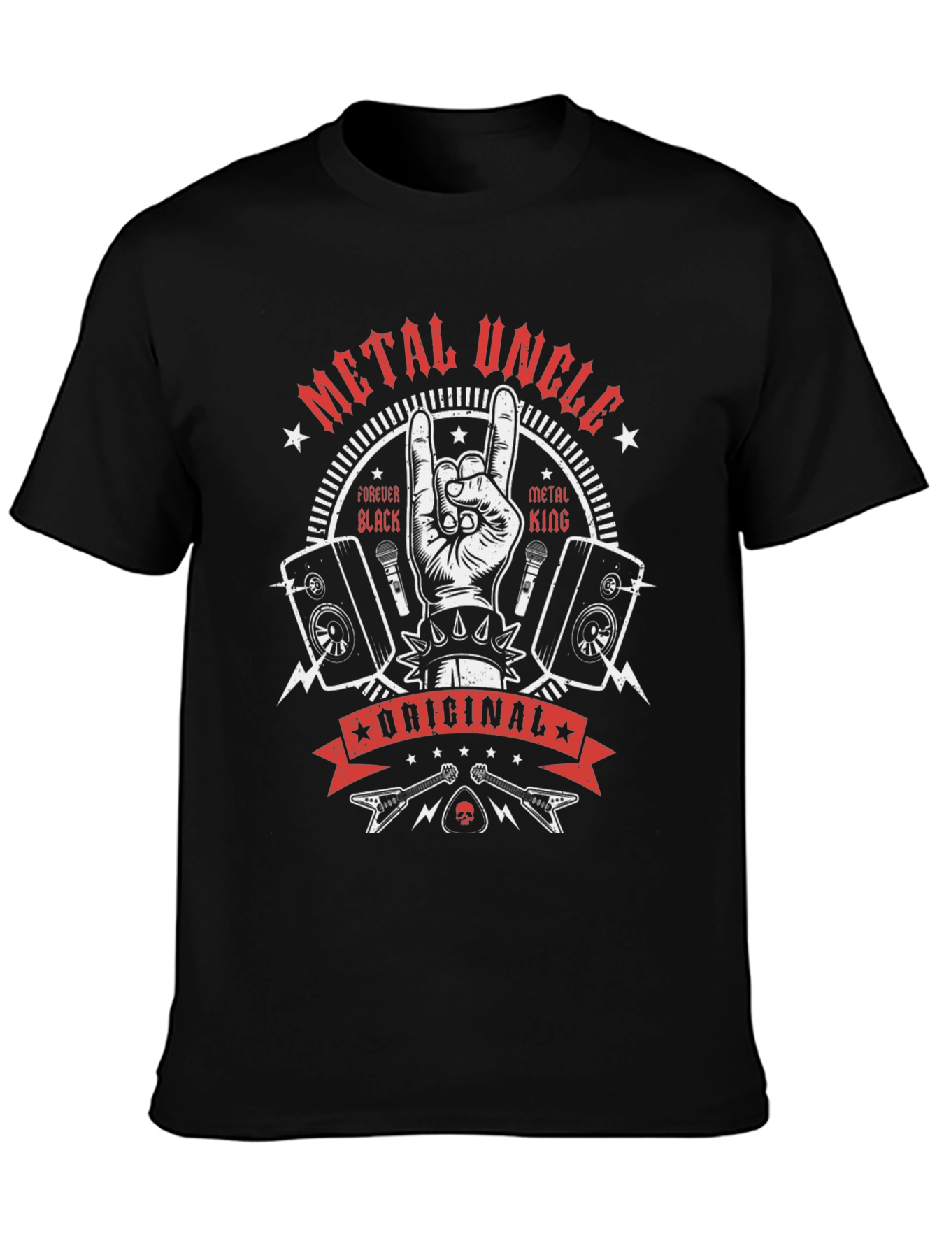Metal Uncle Graphic Tee - Rock & Roll Fan T-Shirt