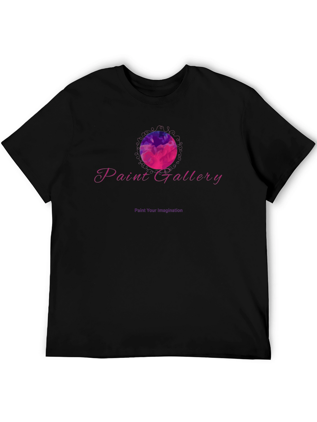 Paint Gallery Artistic Black T-Shirt