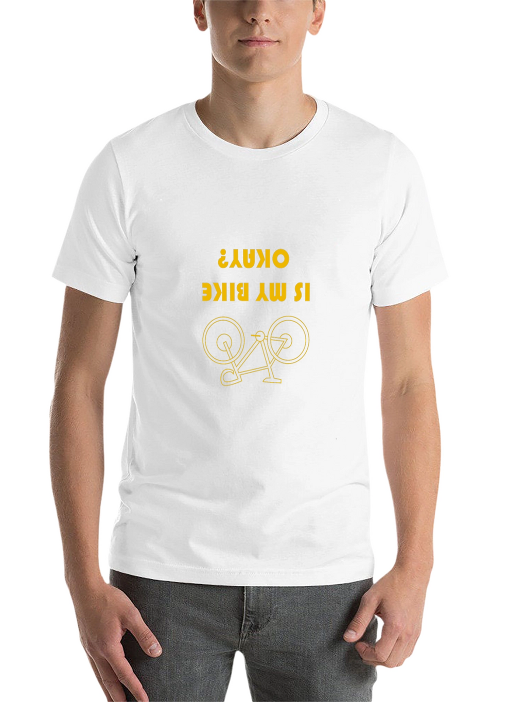 Funny Bike T-Shirt: Is My Bike Okay? Novelty Tee