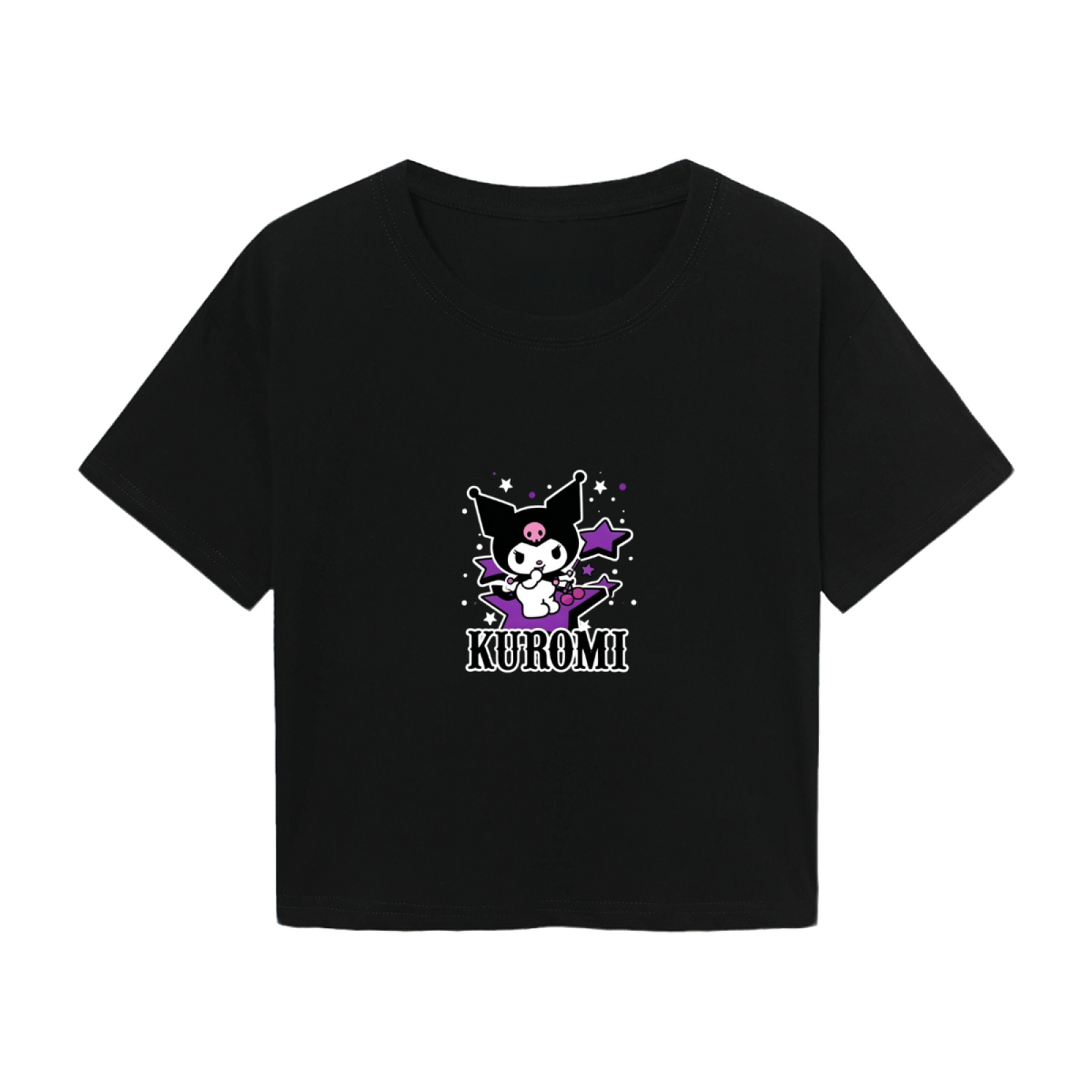 Cool Graffiti Art Style White Crop Top Street?Vibe Printed Short Sleeve Tee