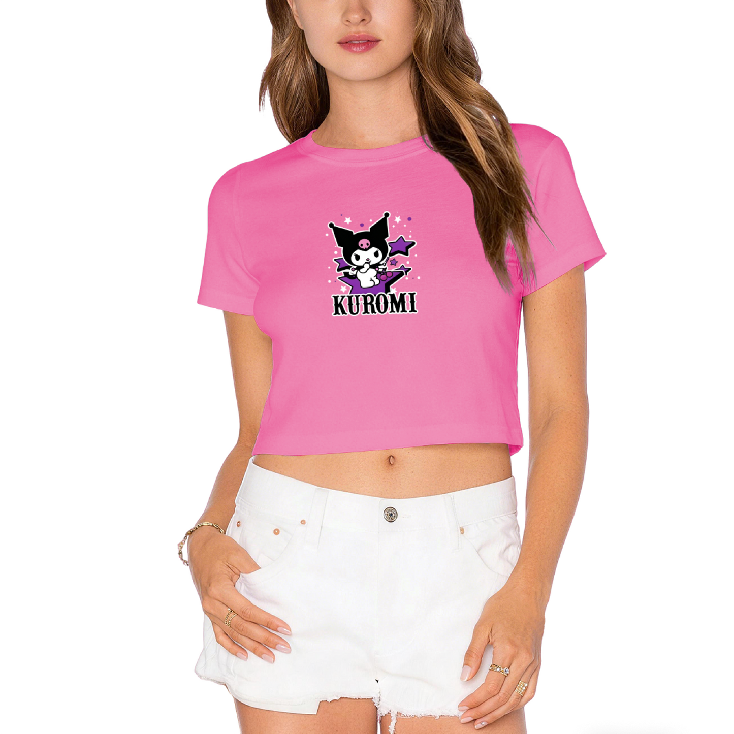Cool Graffiti Art Style White Crop Top Street?Vibe Printed Short Sleeve Tee