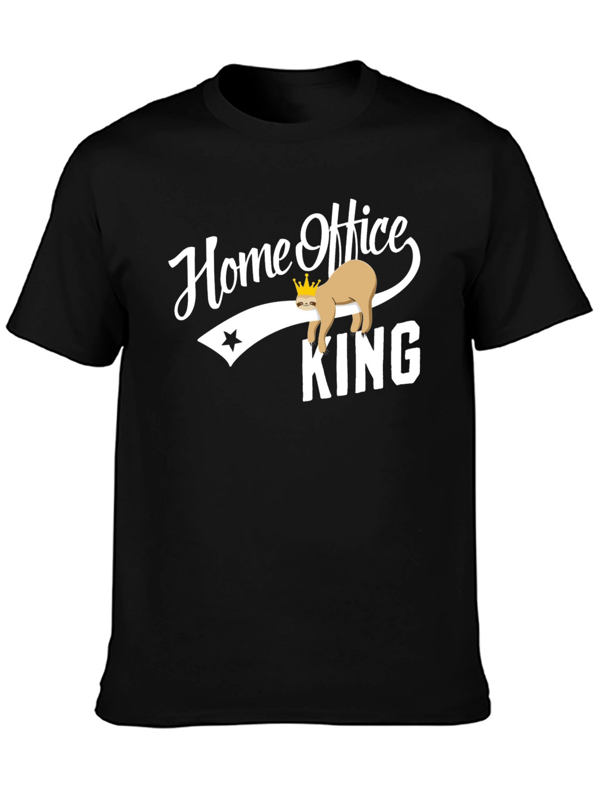 Home Office King Sloth Graphic T-Shirt
