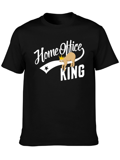 Home Office King Sloth Graphic T-Shirt