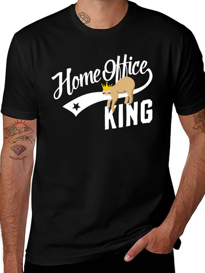 Home Office King Sloth Graphic T-Shirt